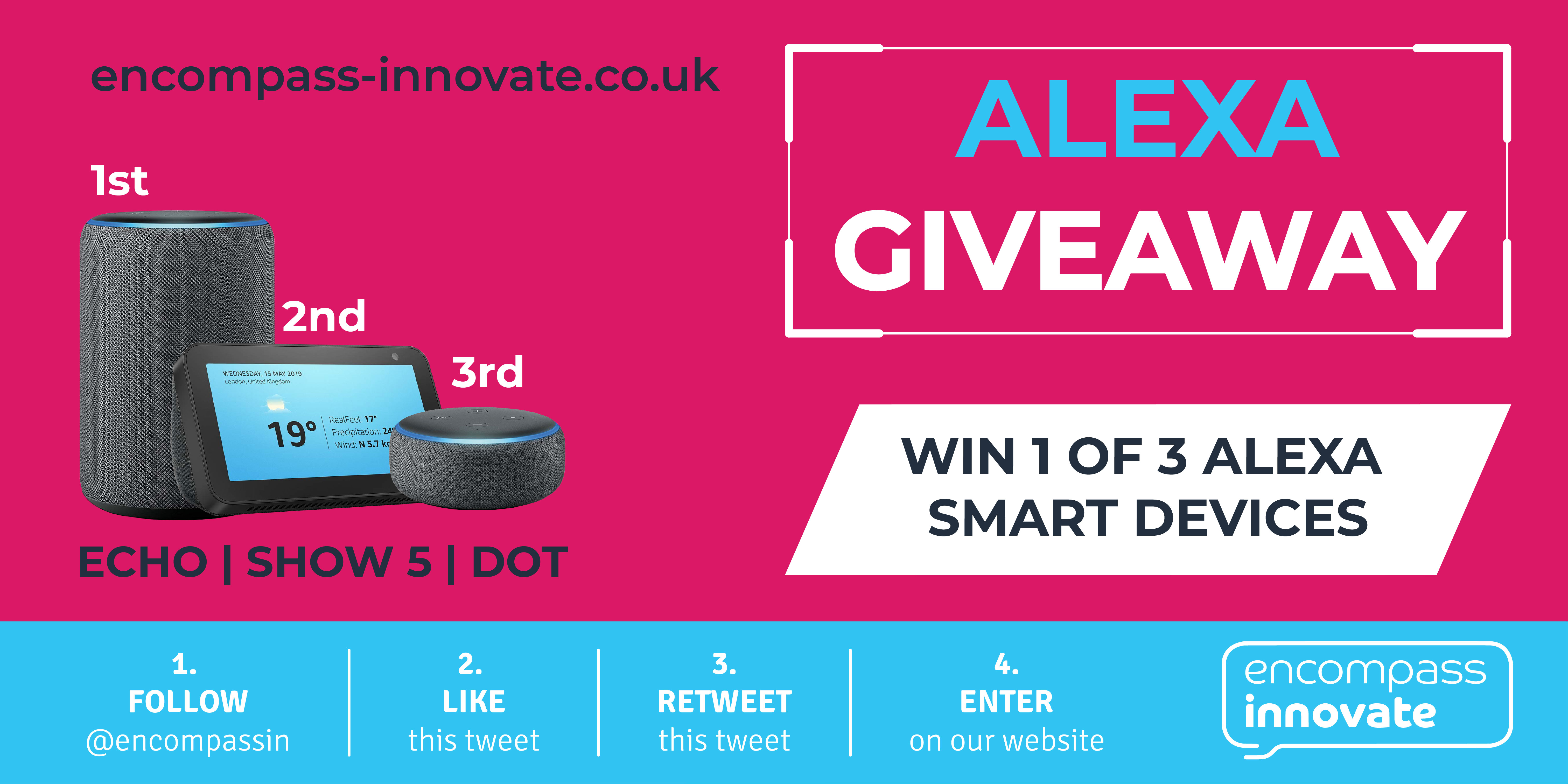 Win one of three alexa smart devices